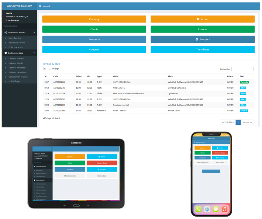 Applications Web connectées à WaveSoft